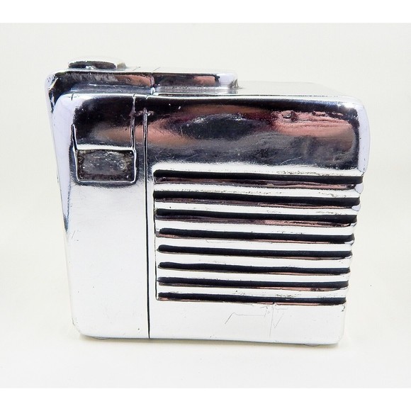 Kodak Brownie Hawkeye Camera Silver Chrome Stash Box - Picture 2 of 12